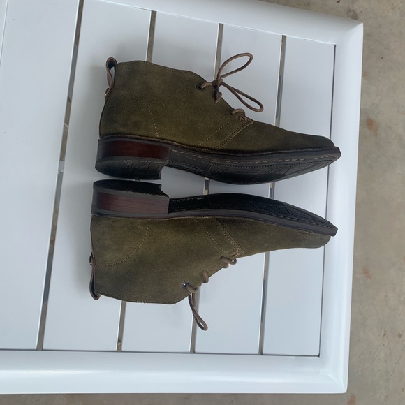 Bussola military green suede boots with laces size 7.5 (European 38) - Picture 12 of 16